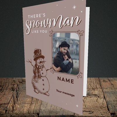 Picture of Snowman Like You, Christmas Design, Portrait Greetings Card