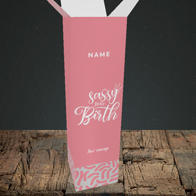 Picture of Sassy, (Without Photo) Birthday Design, Upright Bottle Box