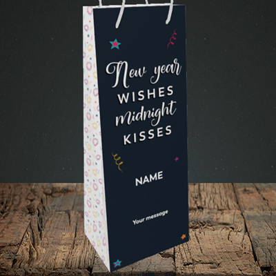 Picture of Midnight Kisses(Without Photo), New Year Design, Bottle Bag