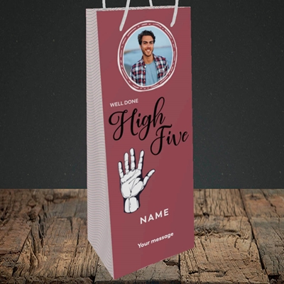 Picture of Well Done High Five, Celebration Design, Bottle Bag