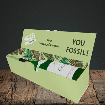 Picture of Fossil, (Without Photo) Birthday Design, Lay-down Bottle Box