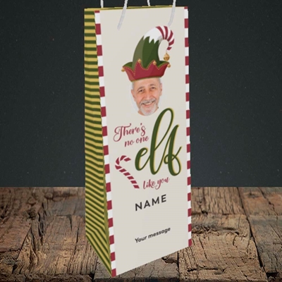 Picture of No One Elf, Christmas Design, Bottle Bag