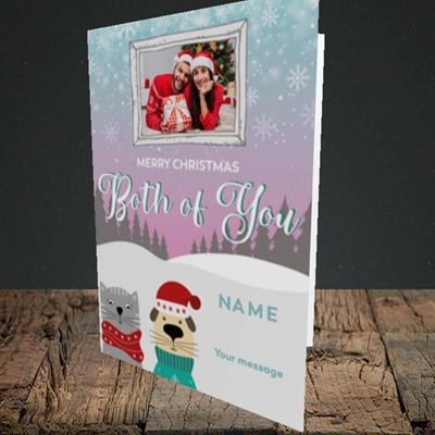 Picture of Both Of You, Christmas Design, Portrait Greetings Card