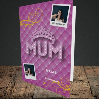 Picture of Bestest Mum, Mother's Day Design, Portrait Greetings Card