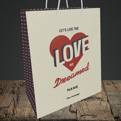 Picture of let's live the love (Without Photo), Valentine's Design, Medium Portrait Gift 