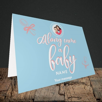 Picture of Along Came A Boy, New Baby Design, Landscape Greetings Card