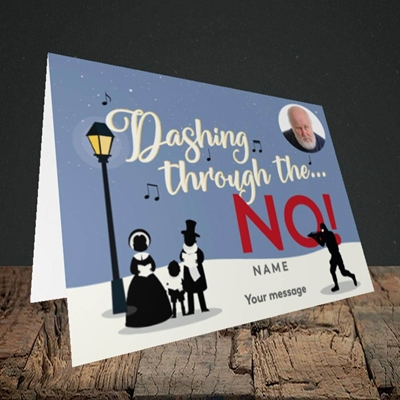 Picture of Dashing Through The... NO!, Christmas Design, Landscape Greetings Card