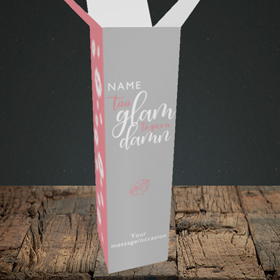 Picture of Glam, (Without Photo) Birthday Design, Upright Bottle Box