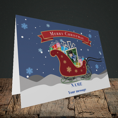 Picture of Sleigh Of Presents, Christmas Design, Landscape Greetings Card
