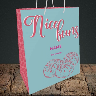 Picture of Nice Buns, (Without Photo) Easter Design, Medium Portrait Gift Bag