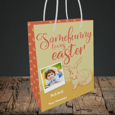 Picture of Somebunny, Easter Design, Small Portrait Gift Bag