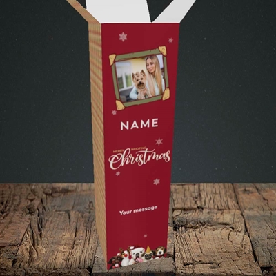 Picture of Woofing Christmas, Christmas Design, Upright Bottle Box