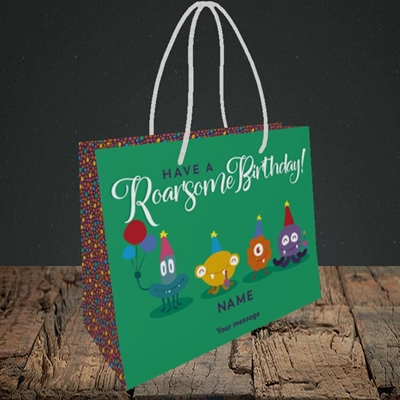 Picture of Roarsome(Without Photo), Birthday Design, Small Landscape Gift Bag