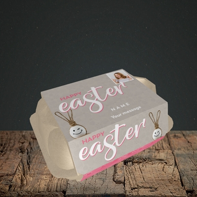 Picture of String Bunny Egg, Easter Design, 6 Egg Box