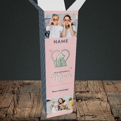 Picture of Wonderful Mum, Mother's Day Design, Upright Bottle Box
