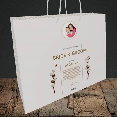 Picture of Japanese Foliage B&G, Wedding Design, Medium Landscape Gift Bag