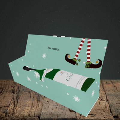 Picture of Elf, (Without Photo) Christmas Design, Lay-down Bottle Box