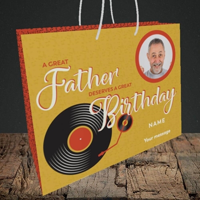 Picture of Great Father, Birthday Design, Medium Landscape Gift Bag