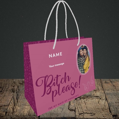 Picture of Bitch Please!, Wedding Design, Small Landscape Gift Bag