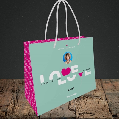Picture of Never Let Our Love Be Apart, Valentine's Design, Small Landscape Gift Bag