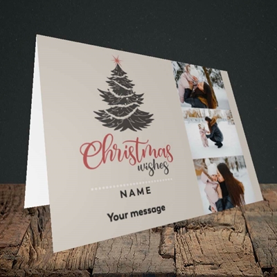 Picture of Tree & Wishes, Christmas Design, Landscape Greetings Card