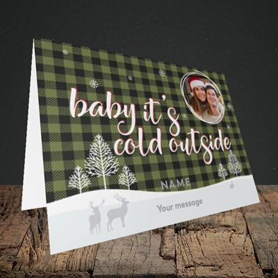 Picture of Cold Outside, Christmas Design, Landscape Greetings Card