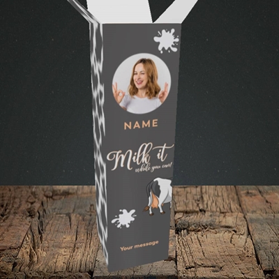 Picture of Milk It, Get Well Soon Design, Upright Bottle Box