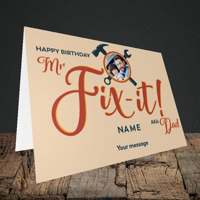 Picture of Mr Fix It, Birthday Design, Landscape Greetings Card