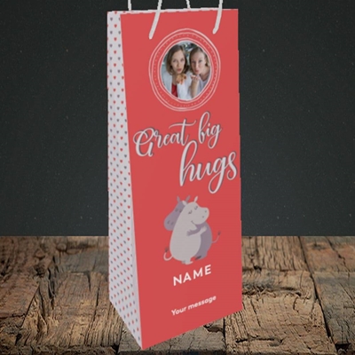 Picture of Big Hugs, Thinking of You Design, Bottle Bag