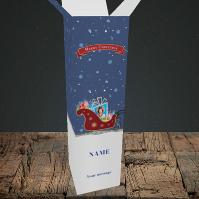 Picture of Sleigh Of Presents, Christmas Design, Upright Bottle Box