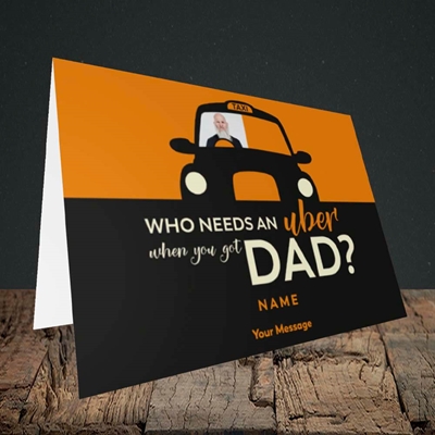 Picture of Uber Dad, Father's Day Design, Landscape Greetings Card
