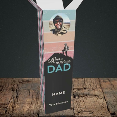 Picture of Above Average Dad, Father's Day Design, Upright Bottle Box