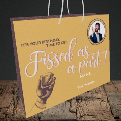 Picture of Fissed As A Part, Birthday Design, Medium Landscape Gift Bag