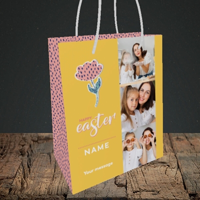 Picture of Easter Flower, Easter Design, Small Portrait Gift Bag