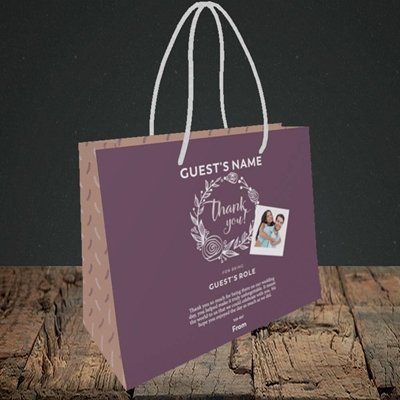 Picture of Wreath Purple SG, Wedding Design, Small Landscape Gift Bag