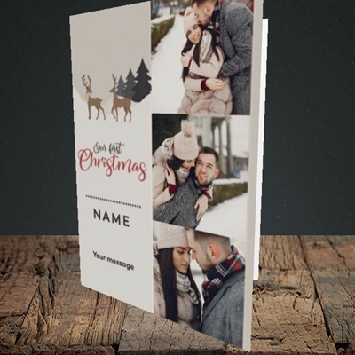 Picture of Our First Christmas, Christmas Design, Portrait Greetings Card
