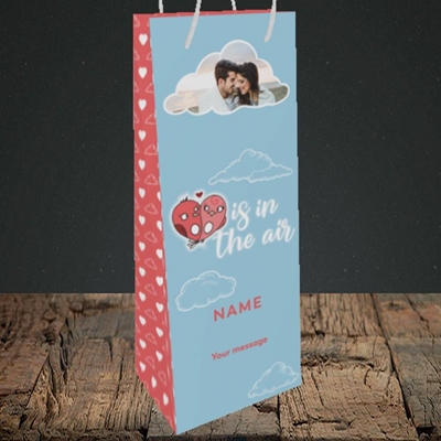 Picture of Love Is In The Air, Valentine's Design, Bottle Bag
