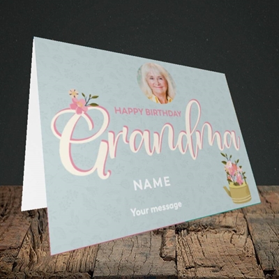 Picture of Grandma, Birthday Design, Landscape Greetings Card