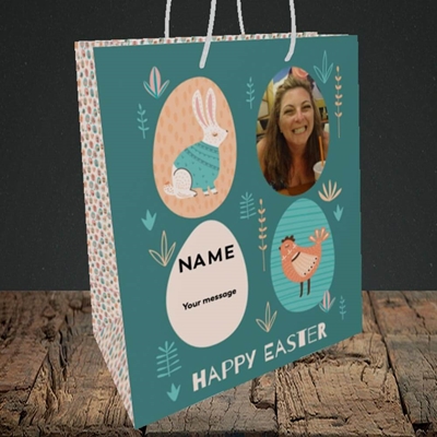 Picture of Easter Egg Farm, Easter Design, Medium Portrait Gift Bag