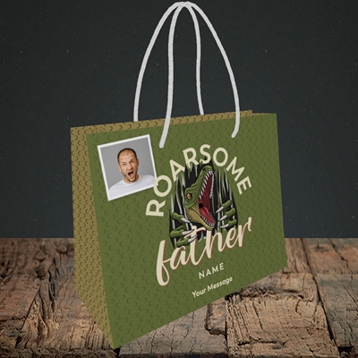 Picture of Roarsome Father, Father's Day Design, Small Landscape Gift Bag