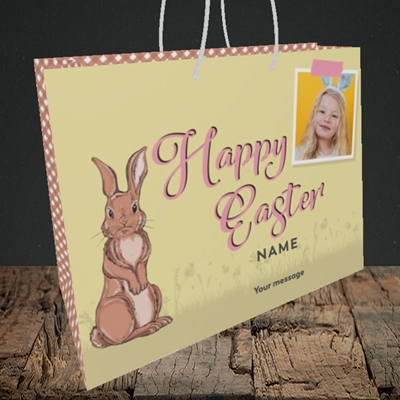 Picture of Spring Bunny, Easter Design, Medium Landscape Gift Bag