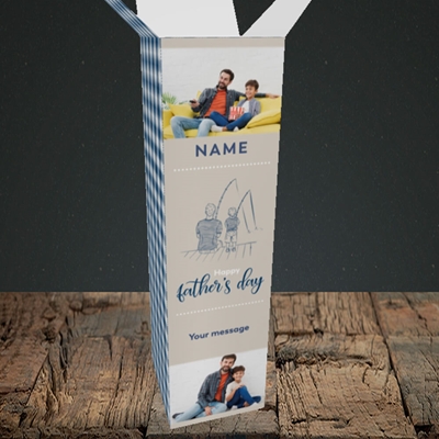Picture of Father & Son, Father's Day Design, Upright Bottle Box