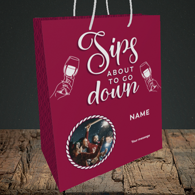 Picture of About To Go Down, New Year Design, Medium Portrait Gift Bag