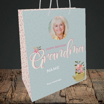 Picture of Grandma, Birthday Design, Medium Portrait Gift Bag