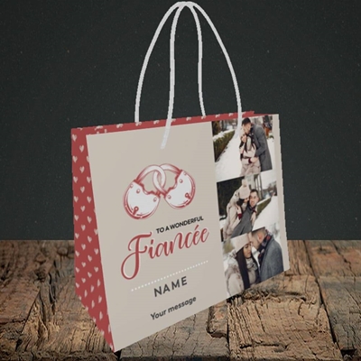 Picture of Wonderful Fiancée, Valentine's Design, Small Landscape Gift Bag
