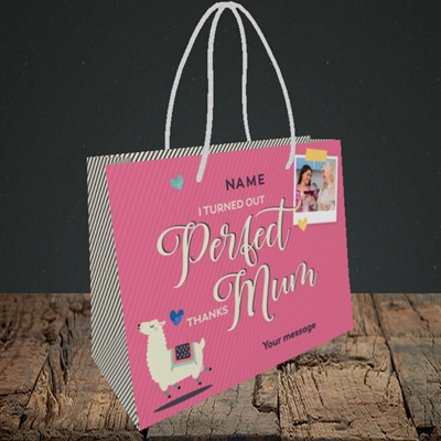 Picture of Perfect Mum, Mother's Day Design, Small Landscape Gift Bag