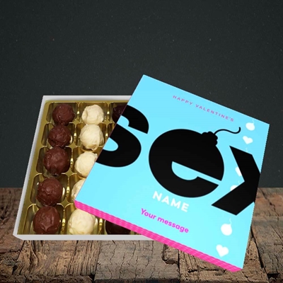 Picture of Sex Bomb - Blue(Without Photo), Valentine Design, Choc 25