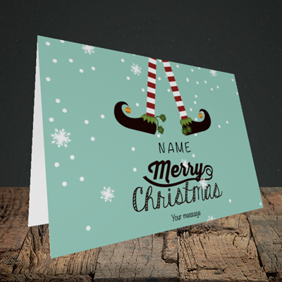 Picture of Elf, (Without Photo) Christmas Design, Landscape Greetings Card