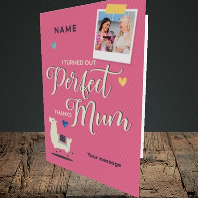 Picture of Perfect Mum, Mother's Day Design, Portrait Greetings Card