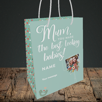 Picture of Best Looking Babies, Mother's Day Design, Small Portrait Gift Bag